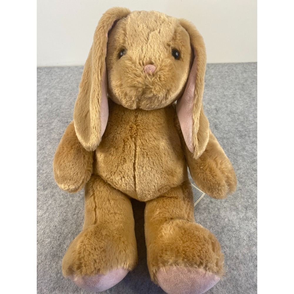 Build a‎ Bear Workshop Brown Plush Bunny Rabbit Floppy Ears Pink Paw Pads